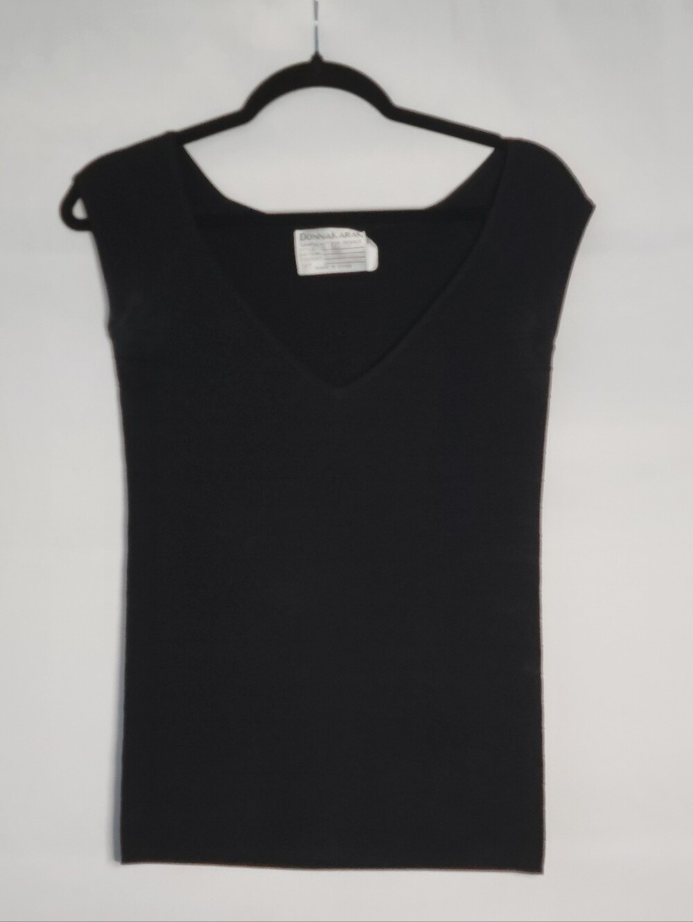Donna Karan "SAMPLE" Black V-Neck Late 80's/90's